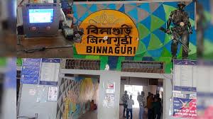 पश्चिम बंगाल का न्यू जलपाईगुड़ी और अलीपुरद्वार के बीच का बिन्नागुड़ी स्टेशन, सुबह के 6.36 बजे, स्‍टेशन अधीक्षक (एसएस) के रूप में रखी एक