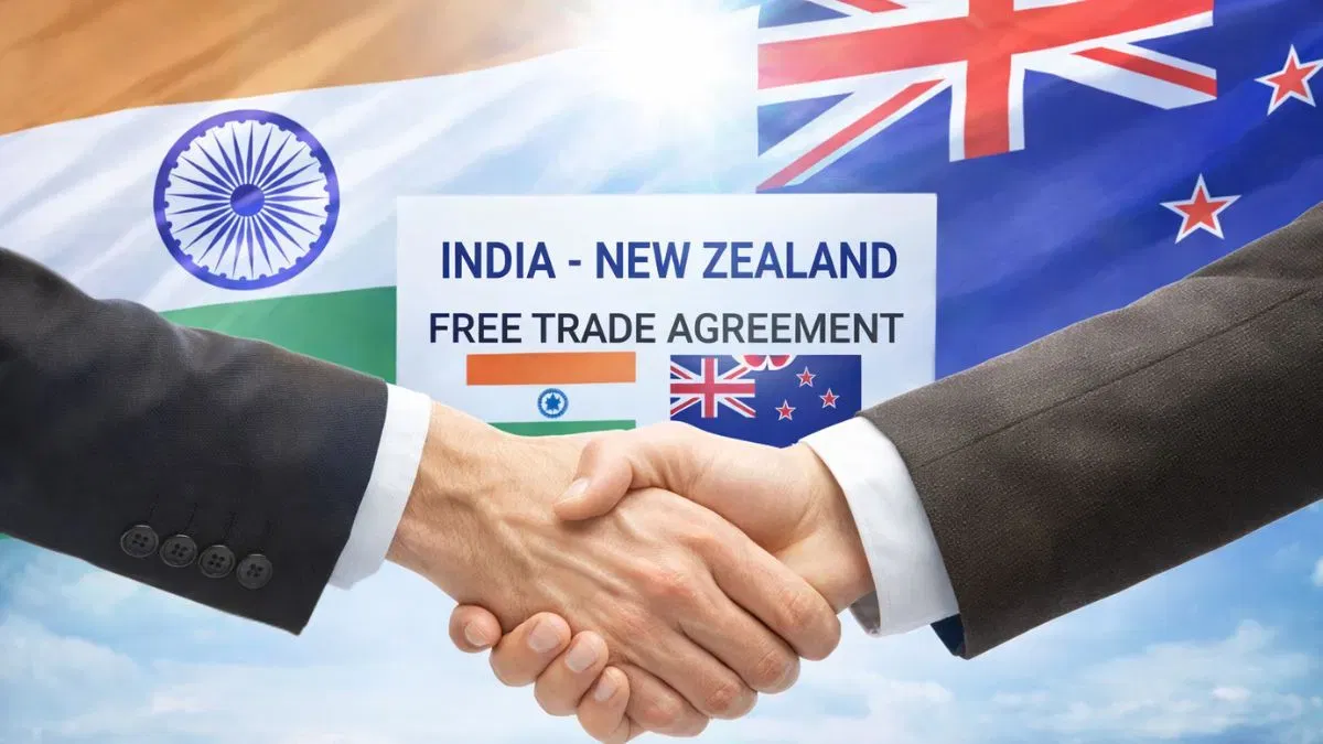 भारत-न्यूजीलैंड मेगा डील से नई उम्मीद, 10 साल बाद FTA पर बनी सहमति, 20 अरब डॉलर निवेश का रास्ता साफ! भारत-न्यूजीलैंड मेगा डील से नई उम्मीद, 10 साल बाद FTA पर बनी सहमति, 20 अरब डॉलर निवेश का रास्ता साफ!