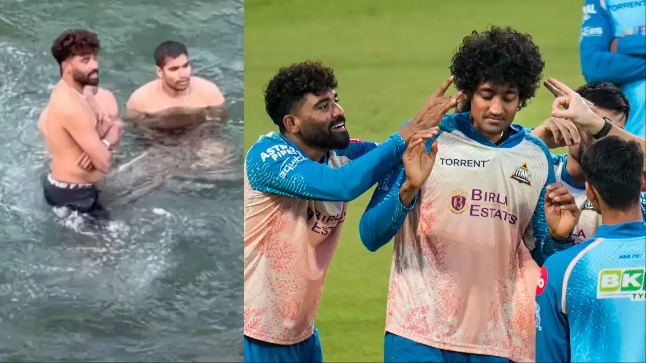 IPL 2026 क्वालिफायर-1 से पहले सिराज का अलग अंदाज़! नदी में नहाकर खिलाड़ियों ने की जमकर मस्ती IPL 2026 क्वालिफायर-1 से पहले सिराज का अलग अंदाज़! नदी में नहाकर खिलाड़ियों ने की जमकर मस्ती