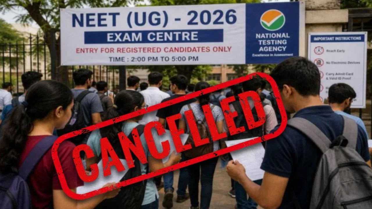 NEET UG 2026: पेपर लीक विवाद के बीच परीक्षा रद्द, मामले की जांच CBI को सौंपी जाएगी NEET UG 2026: पेपर लीक विवाद के बीच परीक्षा रद्द, मामले की जांच CBI को सौंपी जाएगी