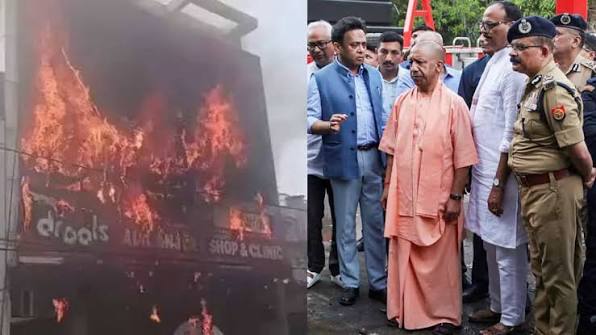 लखनऊ अग्निकांड में 15 लोगों की मौत पर एक्शन शुरू, जांच के लिए घटनास्थल पर पहुंची SIT