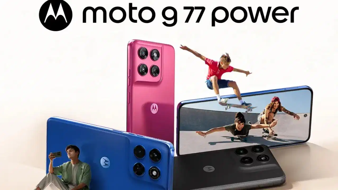 Moto G77 Power आज होगा लॉन्च! दमदार बैटरी, 50MP कैमरा और 120Hz डिस्प्ले के साथ मचाएगा धमाल Moto G77 Power आज होगा लॉन्च! दमदार बैटरी, 50MP कैमरा और 120Hz डिस्प्ले के साथ मचाएगा धमाल