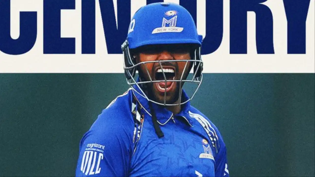 Nicholas Pooran का तूफान! 13 छक्कों के साथ जड़ा सबसे तेज शतक, Major League Cricket में बना नया इतिहास Nicholas Pooran का तूफान! 13 छक्कों के साथ जड़ा सबसे तेज शतक, Major League Cricket में बना नया इतिहास