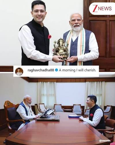 राघव चड्ढा ने PM मोदी से की मुलाकात, कहा- ‘एक ऐसी सुबह जिसे मैं कभी नहीं भूलूंगा’ राघव चड्ढा ने PM मोदी से की मुलाकात, कहा- ‘एक ऐसी सुबह जिसे मैं कभी नहीं भूलूंगा’