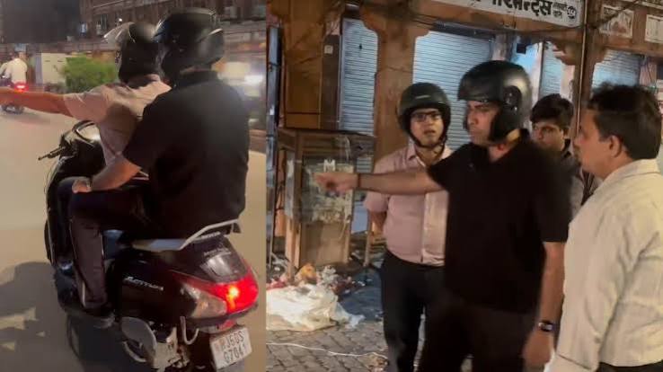 जयपुर में देर रात स्कूटी पर निकले जिला कलेक्टर, सफाई व्यवस्था का लिया जायजा जयपुर में देर रात स्कूटी पर निकले जिला कलेक्टर, सफाई व्यवस्था का लिया जायजा
